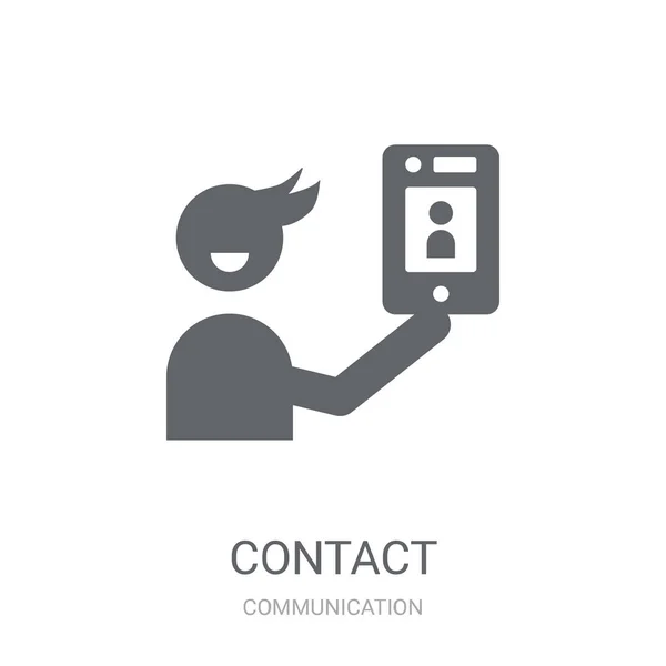 Піктограма Контакту Концепція Логотипу Модного Контакту Білому Тлі Колекції Communication — стоковий вектор
