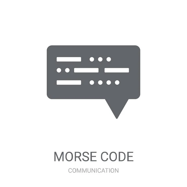 Icona Del Codice Morse Trendy Codice Morse Logo Concept Sfondo — Vettoriale Stock