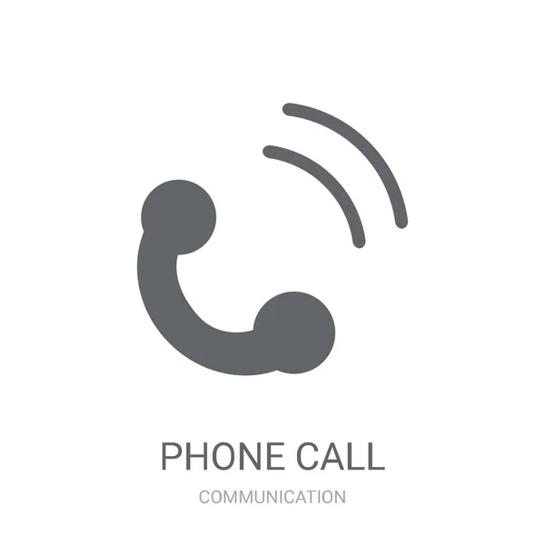 Значок Звонка Концепция Логотипа Телефона Белом Фоне Коллекции Communication Подходит — стоковый вектор