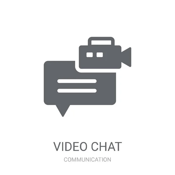 Video Chat Icon Trendy Video Chat Logo Concept White Background — Stock Vector