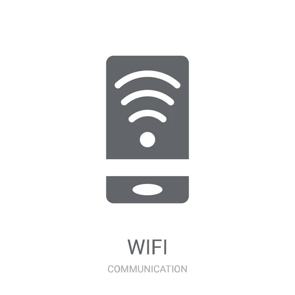 Wifi Signal Symbol Trendiges Wifi Signal Logo Konzept Auf Weißem — Stockvektor