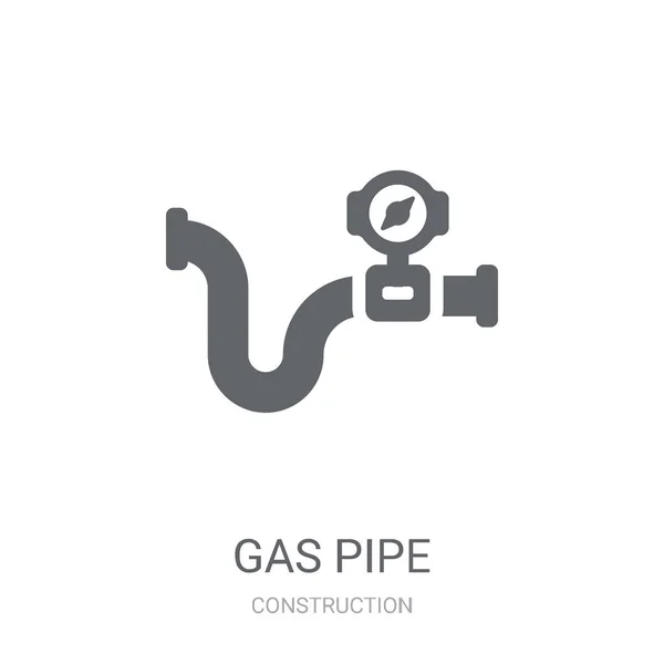 燃气管道图标 时尚燃气管道标志概念的白色背景从建设收藏 适用于 Web 移动应用和打印媒体 — 图库矢量图片