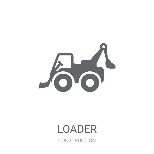 Значок Погрузчика Концепция Логотипа Trendy Loader Белом Фоне Коллекции Construction — стоковый вектор