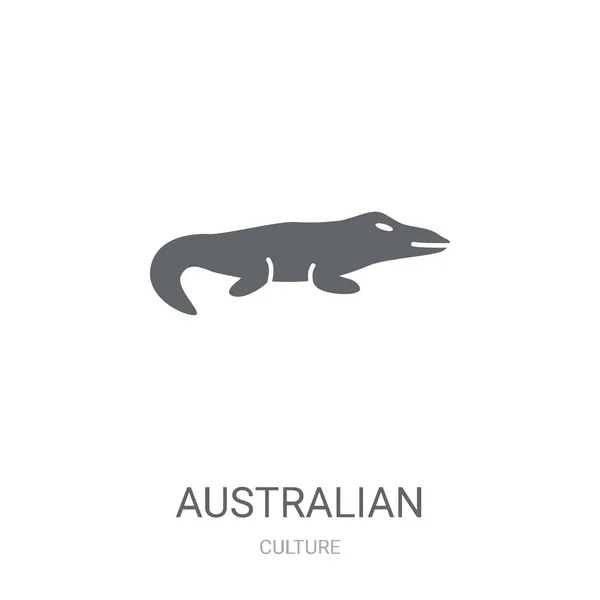 Australian Alligator Icon Trendy Australian Alligator Logo Concept White Background — Stock Vector