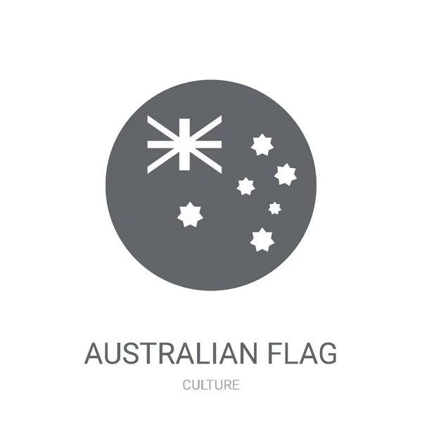 Εικονίδιο Σημαία Της Αυστραλίας Μοντέρνα Αυστραλιανή Σημαία Λογότυπο Έννοια Άσπρο — Διανυσματικό Αρχείο
