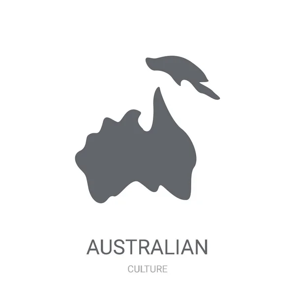 Australian Continent Icon Trendy Australian Continent Logo Concept White Background — Stock Vector