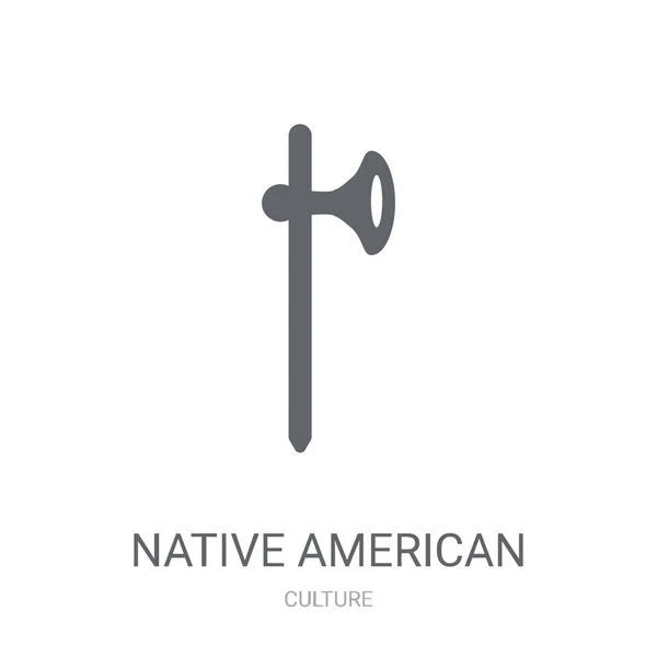 Icône Des Haches Amérindiennes Concept Logo Tendance Native American Axes — Image vectorielle