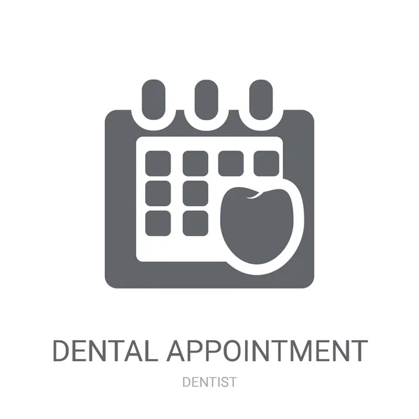 Icona Dell Appuntamento Dentale Trendy Dental Appuntamento Logo Concetto Sfondo — Vettoriale Stock
