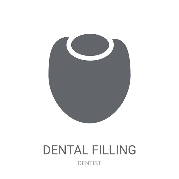 Icono Relleno Dental Concepto Logotipo Relleno Dental Moda Sobre Fondo — Archivo Imágenes Vectoriales