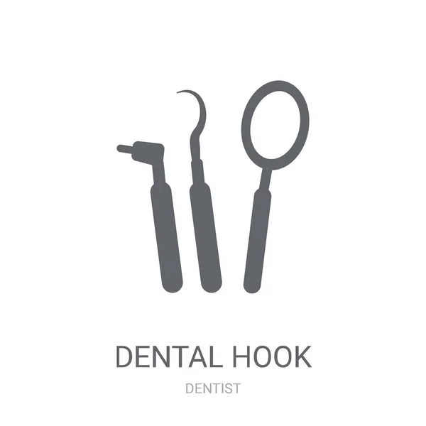 Icono Del Gancho Dental Concepto Logotipo Trendy Dental Hook Sobre — Archivo Imágenes Vectoriales