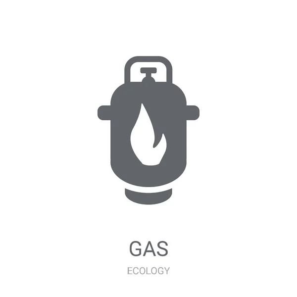 Εικονίδιο Φυσικού Αερίου Μοντέρνα Αντίληψη Λογότυπο Αερίου Άσπρο Φόντο Από — Διανυσματικό Αρχείο