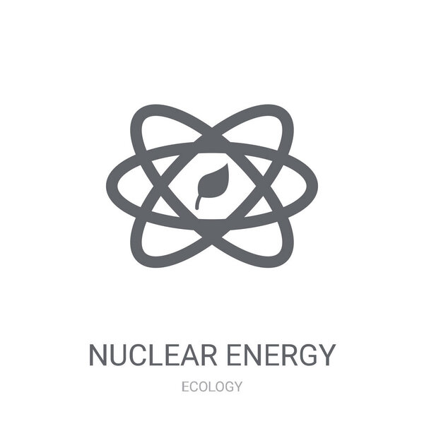 Nuclear energy icon. Trendy Nuclear energy logo concept on white background from Ecology collection. Suitable for use on web apps, mobile apps and print media.