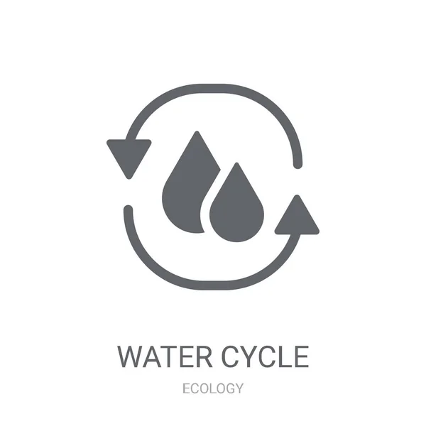 Εικονίδιο Του Κύκλου Του Νερού Μοντέρνα Κύκλος Νερού Έννοια Λογότυπο — Διανυσματικό Αρχείο