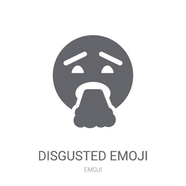 Піктограма Огидний Emoji Модні Disgusted Emoji Логотип Концепція Білому Тлі — стоковий вектор