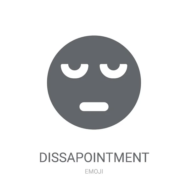 Ícone Emoji Decepção Conceito Logotipo Emoji Dissapointment Moda Fundo Branco — Vetor de Stock