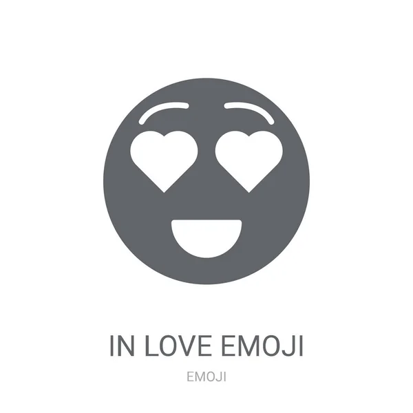 Ícone Emoji Amor Trendy Love Emoji Logo Concept White Background —  Vetores de Stock