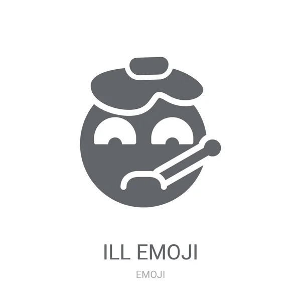 Εικονίδιο Άρρωστος Emoji Μοντέρνα Άρρωστος Emoji Έννοια Λογότυπο Λευκό Φόντο — Διανυσματικό Αρχείο