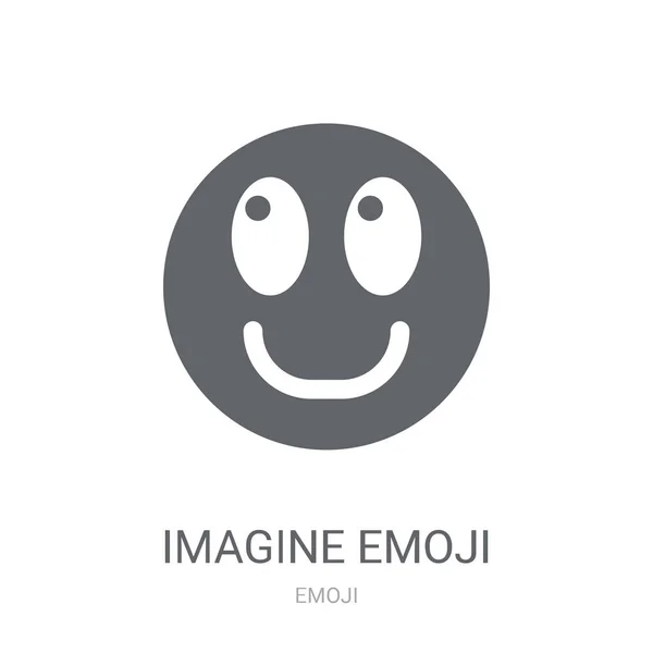 Forestil Dig Emoji Ikon Trendy Forestil Emoji Logo Koncept Hvid – Stock-vektor