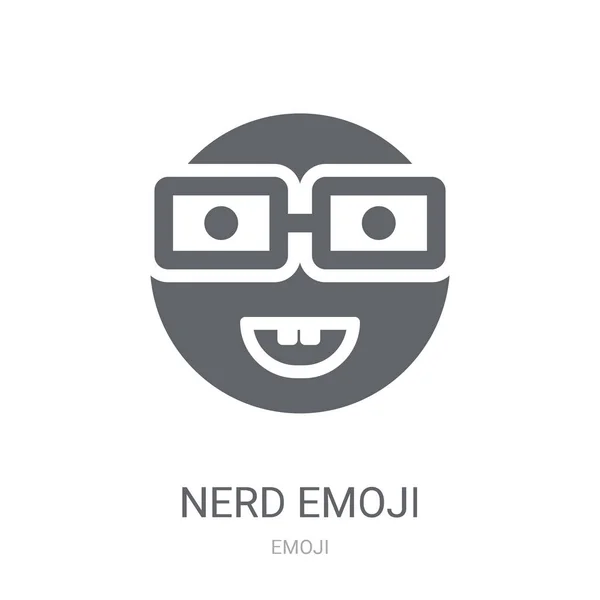 Nørd Emoji Ikon Trendy Nørd Emoji Logo Koncept Hvid Baggrund – Stock-vektor