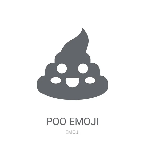 Poo Emoji Значок Модний Poo Emoji Логотип Концепція Білому Тлі — стоковий вектор