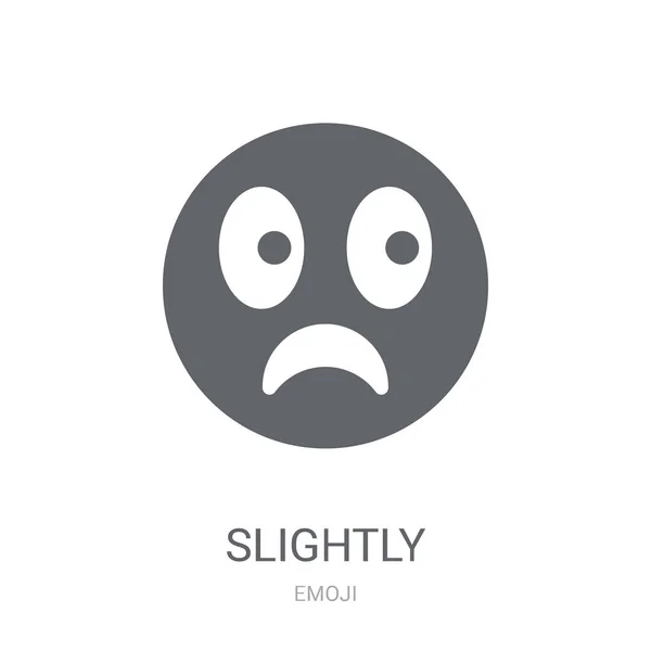 Злегка Frowning Emoji Значок Модний Злегка Хмурячись Emoji Логотип Концепція — стоковий вектор