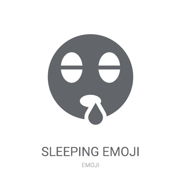 Sovende Emoji Ikon Trendy Sleeping Emoji Logo Koncept Hvid Baggrund – Stock-vektor