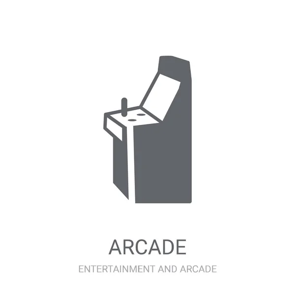 Arcade Icon Trendy Arcade Logo Concept White Background Entertainment Arcade — Stock Vector