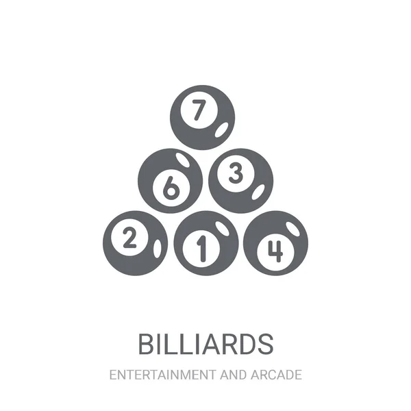 Icono Billar Concepto Logotipo Trendy Billiards Sobre Fondo Blanco Colección — Archivo Imágenes Vectoriales
