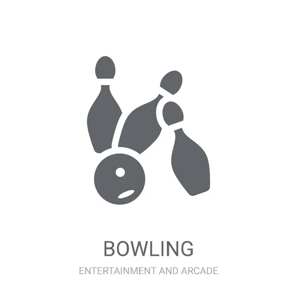 Icono Bolos Concepto Logotipo Moda Bowling Sobre Fondo Blanco Colección — Archivo Imágenes Vectoriales