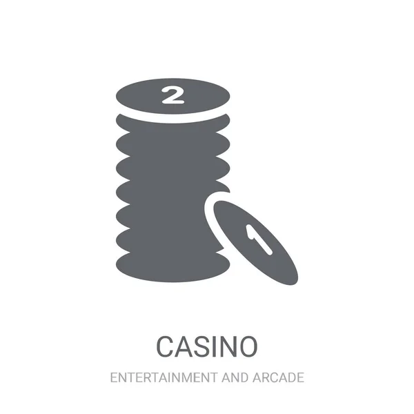 Icono Del Casino Concepto Logotipo Trendy Casino Sobre Fondo Blanco — Archivo Imágenes Vectoriales