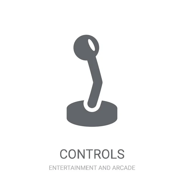 Controls Icon Trendy Controls Logo Concept White Background Entertainment Arcade — Stock Vector