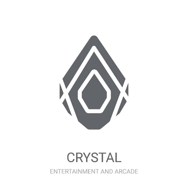 Icono Cristal Concepto Logo Trendy Crystal Sobre Fondo Blanco Colección — Archivo Imágenes Vectoriales