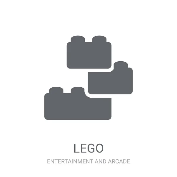 Lego Icon Trendy Lego Logo Concept White Background Entertainment Arcade — Stock Vector