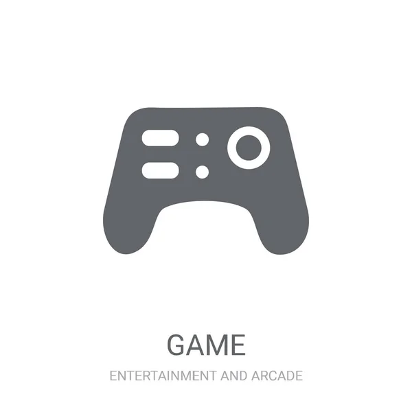 Game Icon Trendy Game Logo Concept White Background Entertainment Arcade — Stock Vector