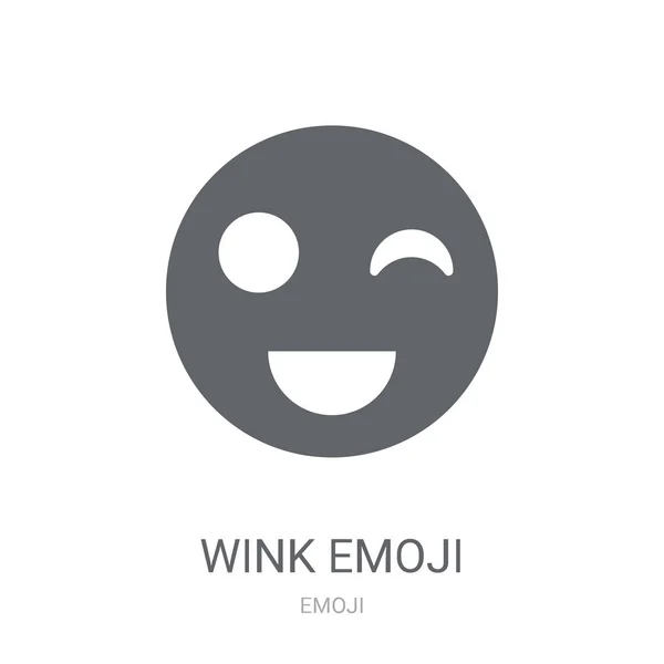 Wink Emoji Εικονίδιο Μοντέρνα Wink Emoji Έννοια Λογότυπο Λευκό Φόντο — Διανυσματικό Αρχείο