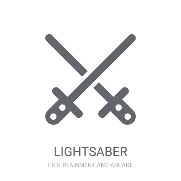 Icono Del Sable Láser Concepto Logotipo Moderno Del Sable Luz — Archivo Imágenes Vectoriales