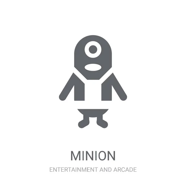 Minion Icon Trendy Minion Logo Concept White Background Entertainment Arcade — Stock Vector