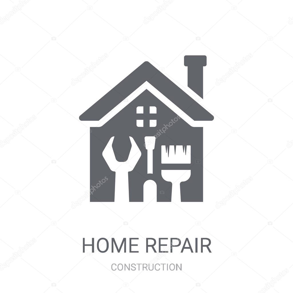 Home repair icon. Trendy home repair logo concept on white background from Construction collection. Suitable for use on web apps, mobile apps and print media.