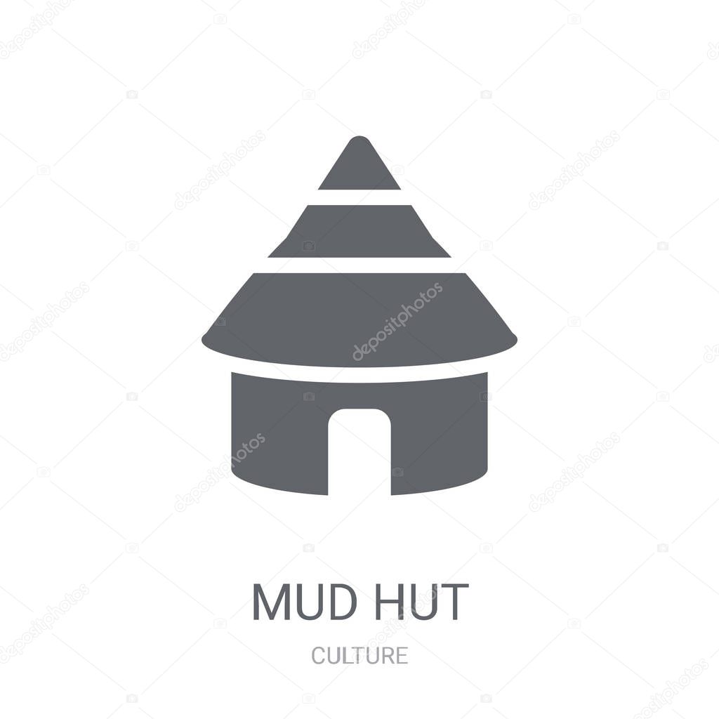 Mud hut icon. Trendy Mud hut logo concept on white background from Culture collection. Suitable for use on web apps, mobile apps and print media.