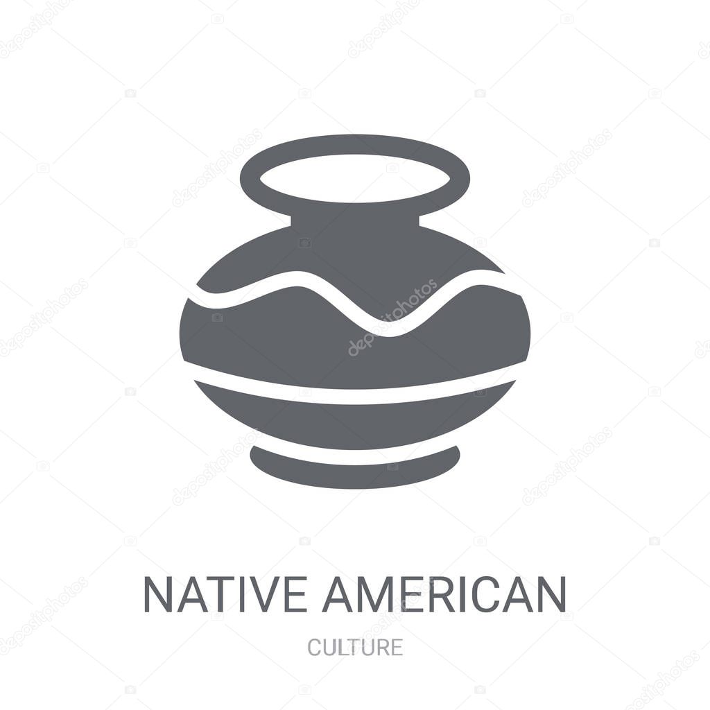 Native American Pot icon. Trendy Native American Pot logo concept on white background from Culture collection. Suitable for use on web apps, mobile apps and print media.