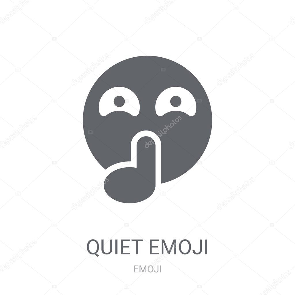 Quiet emoji icon. Trendy Quiet emoji logo concept on white background from Emoji collection. Suitable for use on web apps, mobile apps and print media.