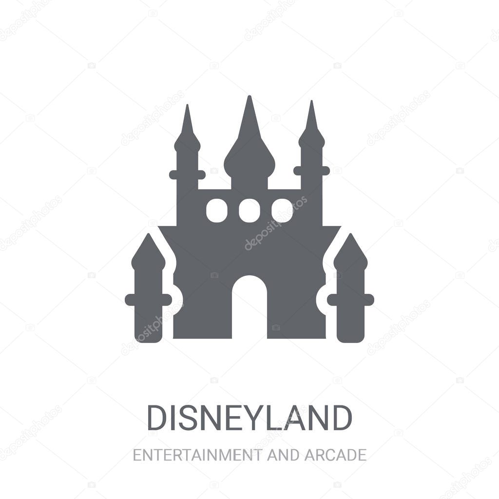 Disneyland icon. Trendy Disneyland logo concept on white background from Entertainment and Arcade collection. Suitable for use on web apps, mobile apps and print media.