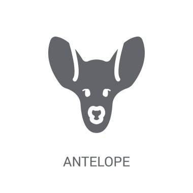 Antilop simgesi. Trendy antilop logo kavramı hayvanlar koleksiyonundan beyaz arka plan üzerinde. Web uygulamaları, mobil uygulamalar ve basılı medya kullanım için uygundur..