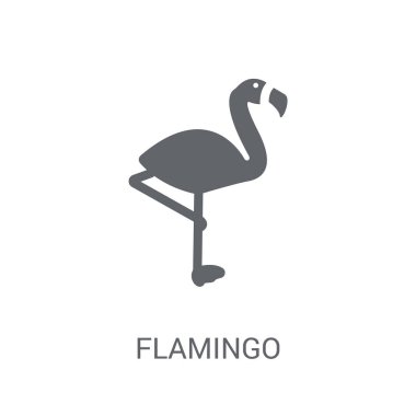 Flamingo simgesi. Trendy Flamingo logo kavramı hayvanlar koleksiyonundan beyaz arka plan üzerinde. Web uygulamaları, mobil uygulamalar ve basılı medya kullanım için uygundur..
