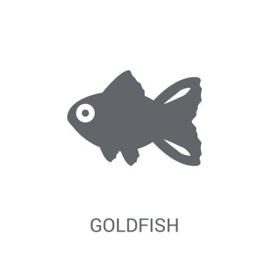 Japon balığı simgesi. Trendy Goldfish logo kavramı hayvanlar koleksiyonundan beyaz arka plan üzerinde. Web uygulamaları, mobil uygulamalar ve basılı medya kullanım için uygundur..