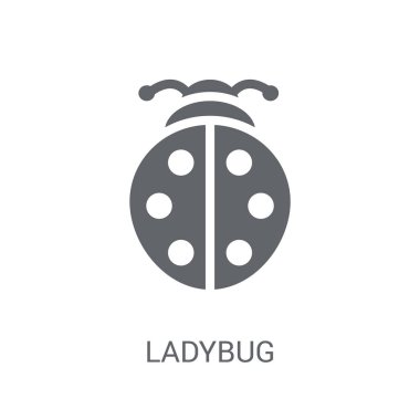 Uğur böceği simgesi. Trendy uğur böceği logo kavramı hayvanlar koleksiyonundan beyaz arka plan üzerinde. Web uygulamaları, mobil uygulamalar ve basılı medya kullanım için uygundur..