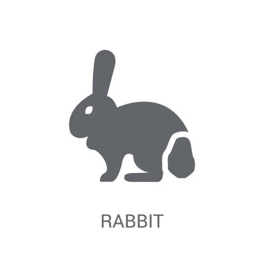 Tavşan simgesi. Trendy tavşan logosu kavram hayvanlar koleksiyonundan beyaz arka plan üzerinde. Web uygulamaları, mobil uygulamalar ve basılı medya kullanım için uygundur..