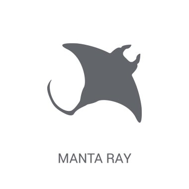 Manta ray simgesi. Trendy Manta ray logo kavramı hayvanlar koleksiyonundan beyaz arka plan üzerinde. Web uygulamaları, mobil uygulamalar ve basılı medya kullanım için uygundur..