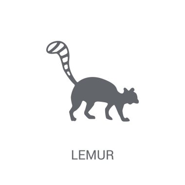 Lemur simgesi. Trendy Lemur logo kavramı hayvanlar koleksiyonundan beyaz arka plan üzerinde. Web uygulamaları, mobil uygulamalar ve basılı medya kullanım için uygundur..
