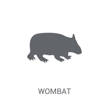 Wombat simgesi. Trendy Wombat logo kavramı hayvanlar koleksiyonundan beyaz arka plan üzerinde. Web uygulamaları, mobil uygulamalar ve basılı medya kullanım için uygundur..